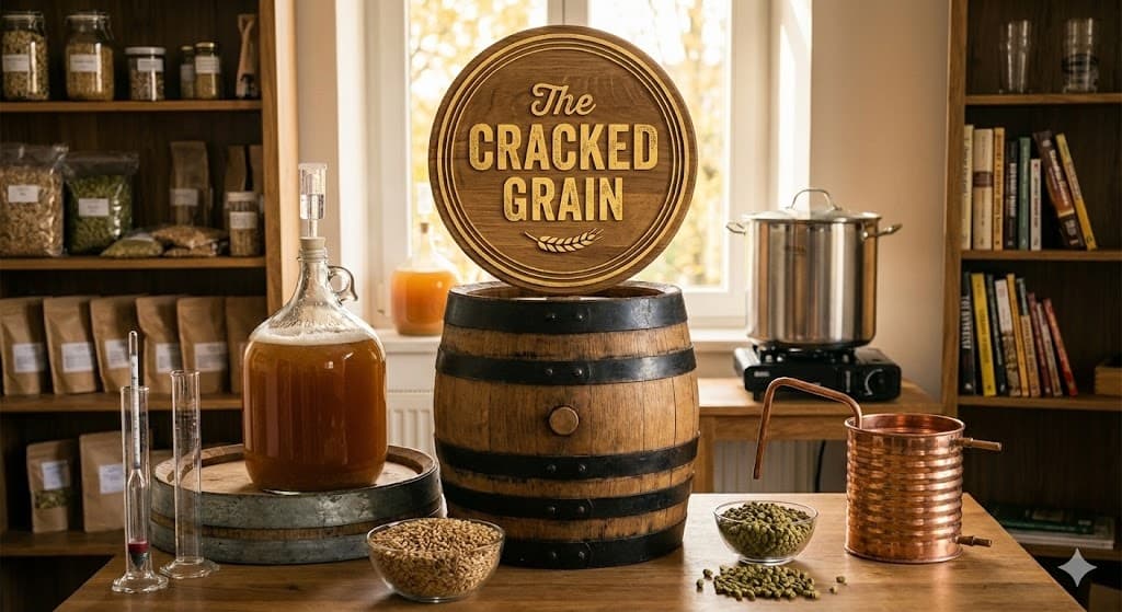 Inside The Cracked Grain homebrew supply shop